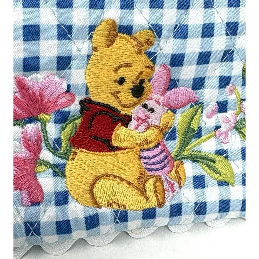 Vera Bradley Disney Winnie The Pooh Zip ID Card Case Pouch Wallet NWT Gingham